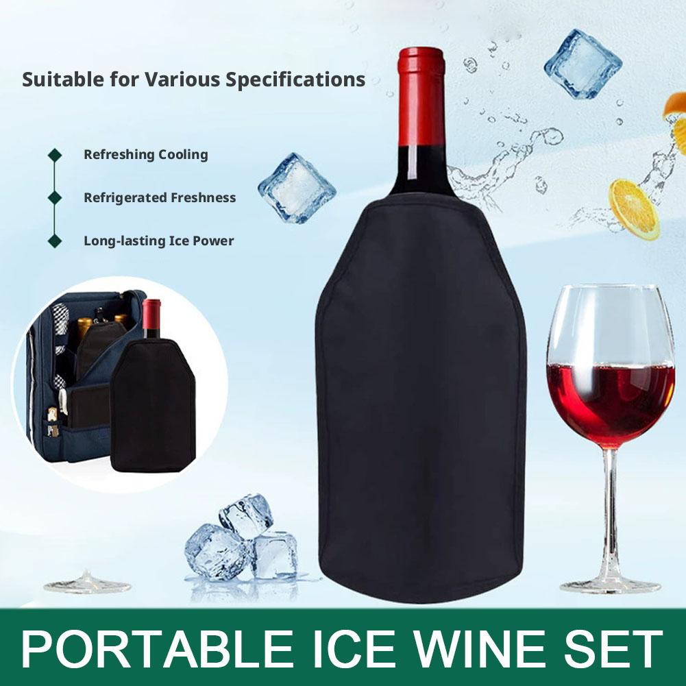 Wine Chiller Sleeve - Herbruikbare wijnkoelhuls, draagbare gel-wijnkoeler, ijswijnkoeler voor