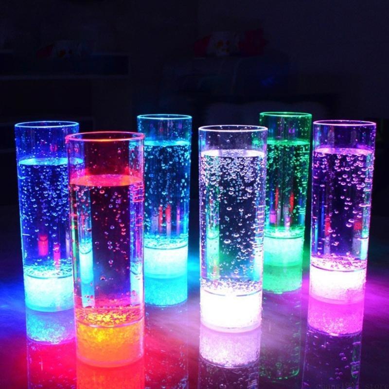 Whisky Beer And Wine - QX2E LED-gloeiende bekers Acryl drinkbeker Mok