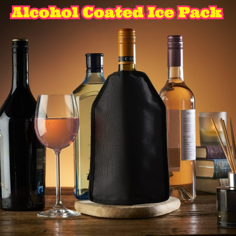 Wine Chiller Sleeve - Nylon gel-ijswijnhoes voor snelle koeling, herbruikbare