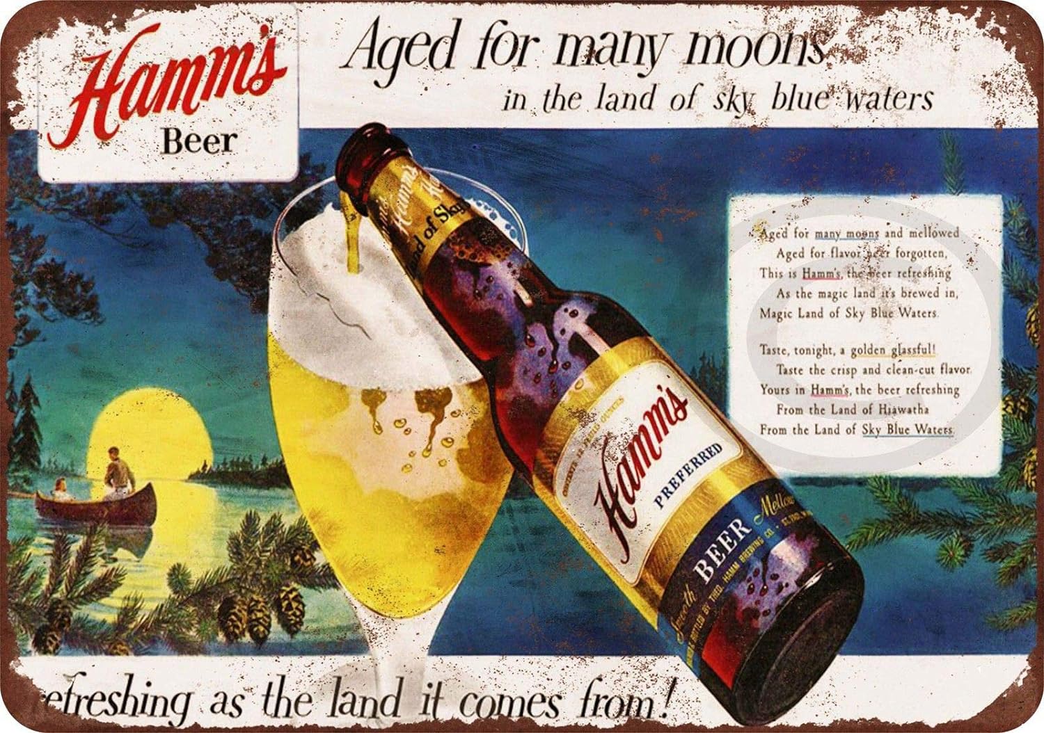 Wine X Beer - Tinnen bord 8