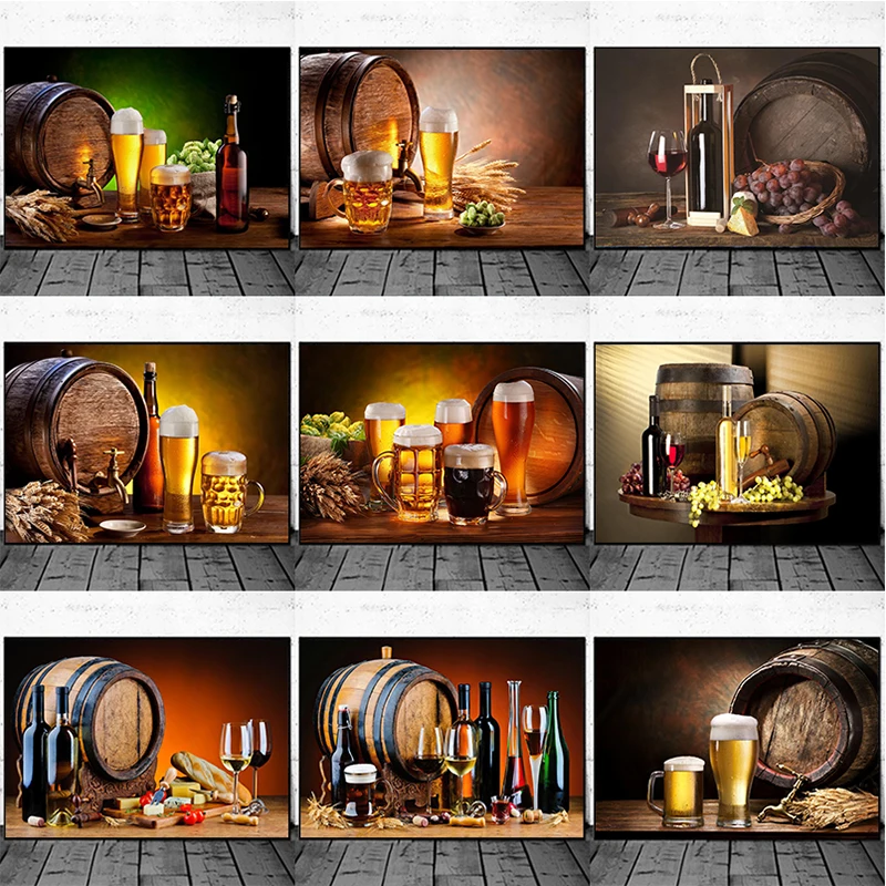 Wine Beer Bar - Keuken Bar Rode Wijn Druif Bierfles
