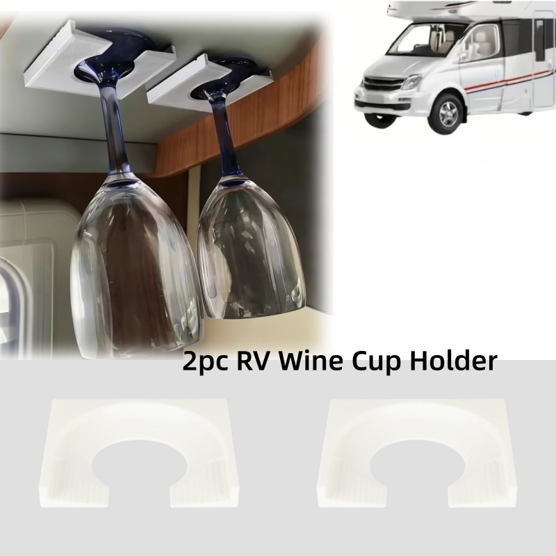 Wine & Beer Emporium - 2-delige RV Campervan Wijnbekerhouder Met Zelfklevende