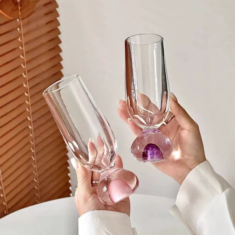 Wine Beer Tasting - Creatieve glazen beker met ronde bodem