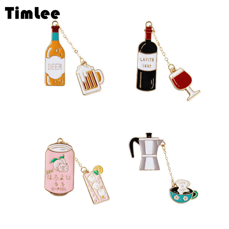Wine X Beer - X155 Cartoon Koffiemachine Broche Pins, Glaze