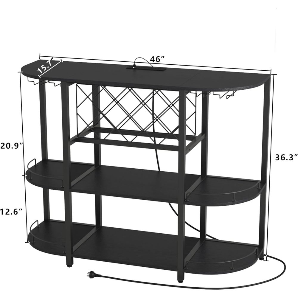 Zwarte 3-laags salontafel met  - Wine & Beer Emporium recensie en prijs