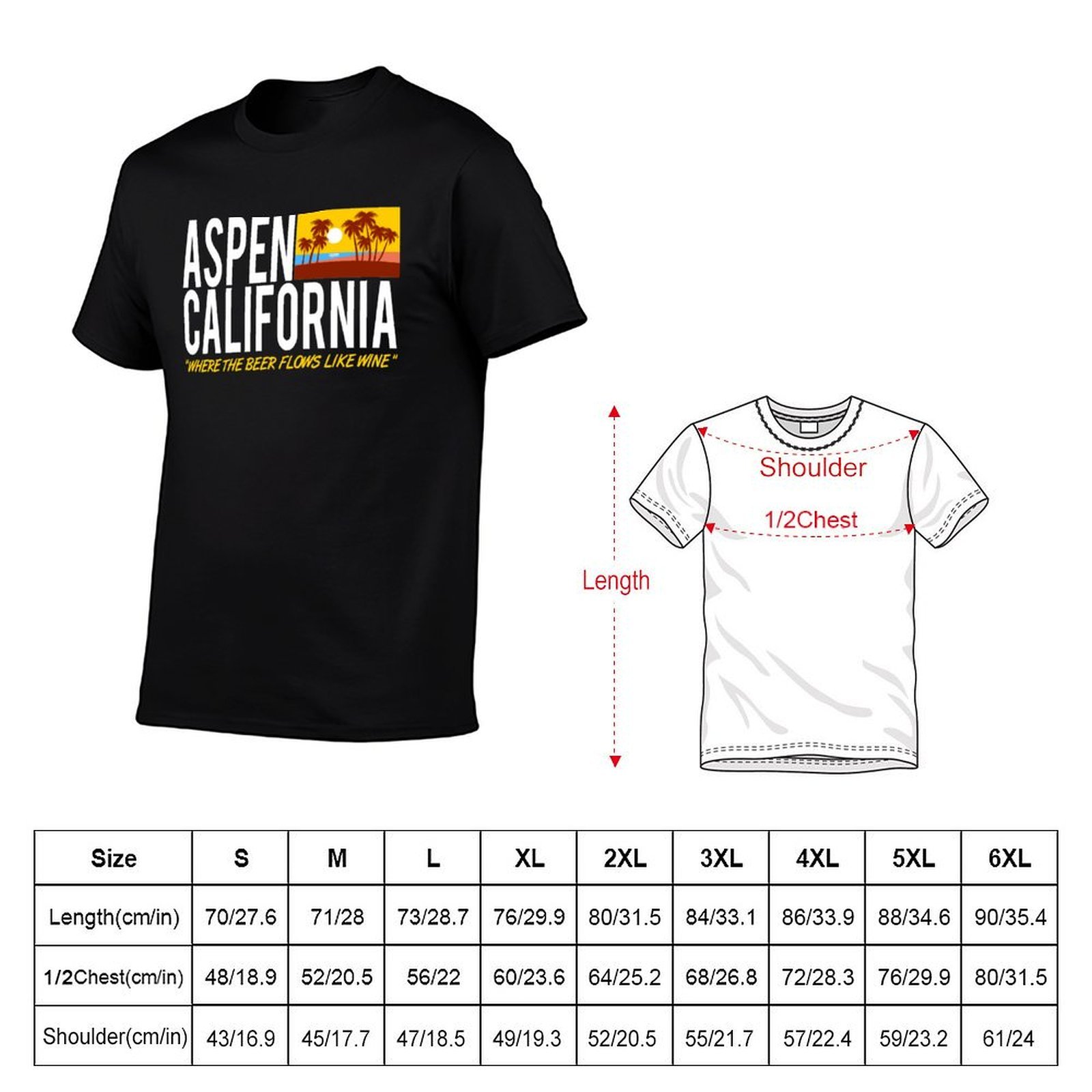 Aspen California - T-shirt met - Wine Like Beer recensie en prijs