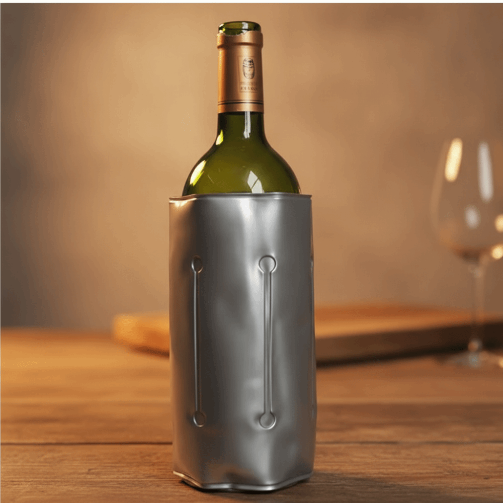 Herbruikbare wijnkoeltas grijs - Wine Chiller Sleeve recensie en prijs