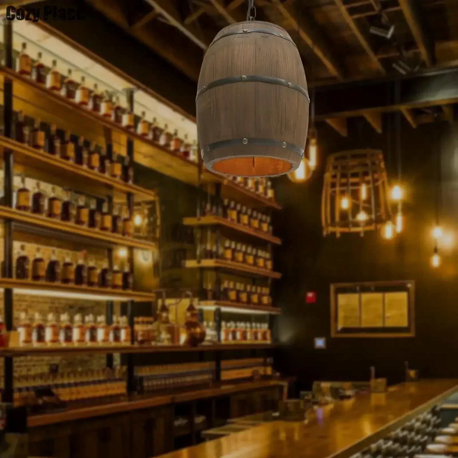 Rustieke lamp vintage kroonluc - Wine & Beer Emporium recensie en prijs
