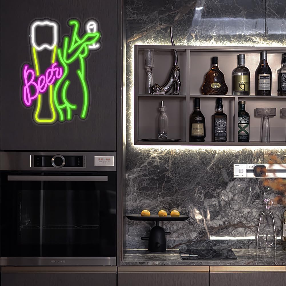 Bier Neon Lichtreclame Vrouwel - Wine Beer Store recensie en prijs